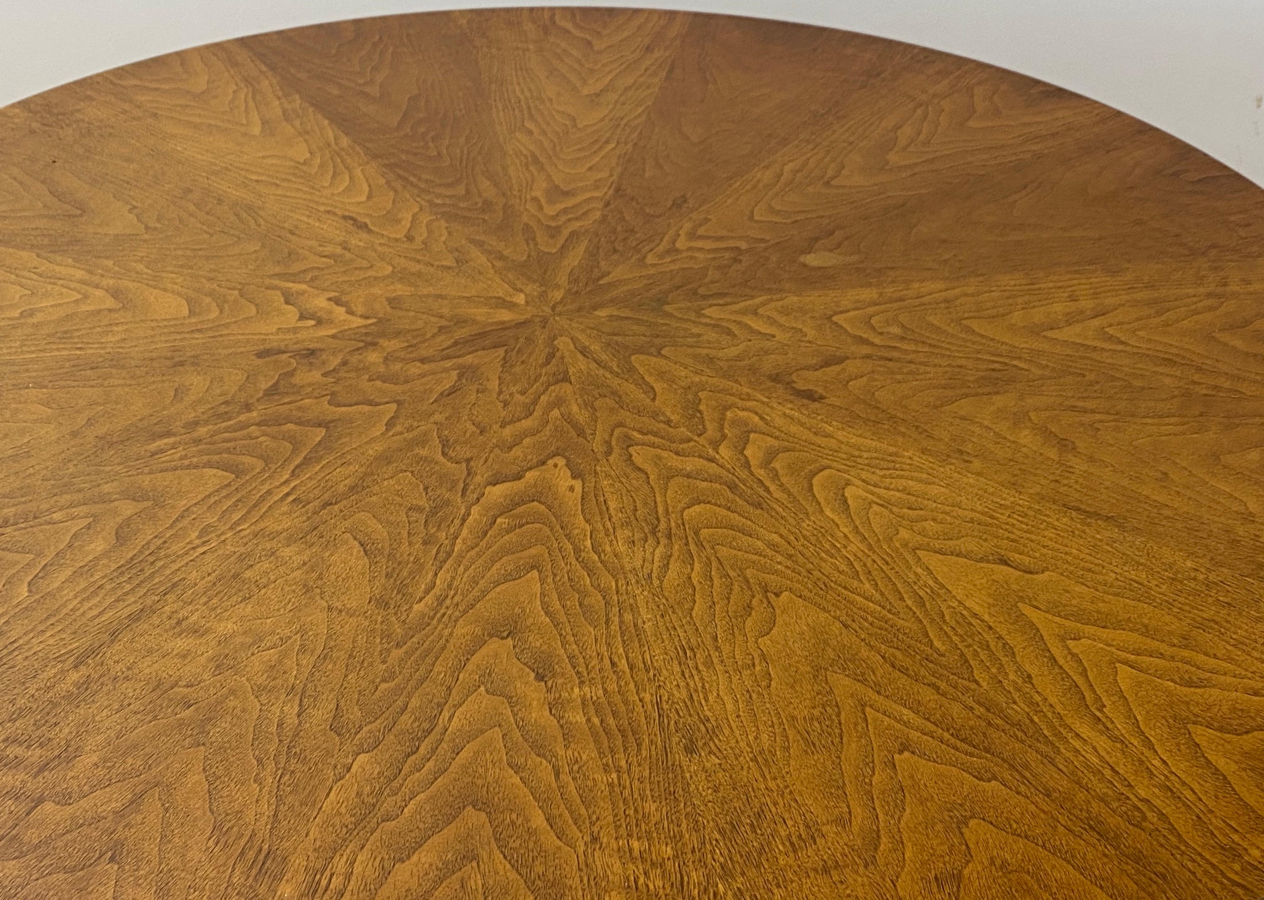 Large Scale Mid Century Round Walnut Coffee Table by Henredon, c.1960 In Good Condition In San Francisco, CA