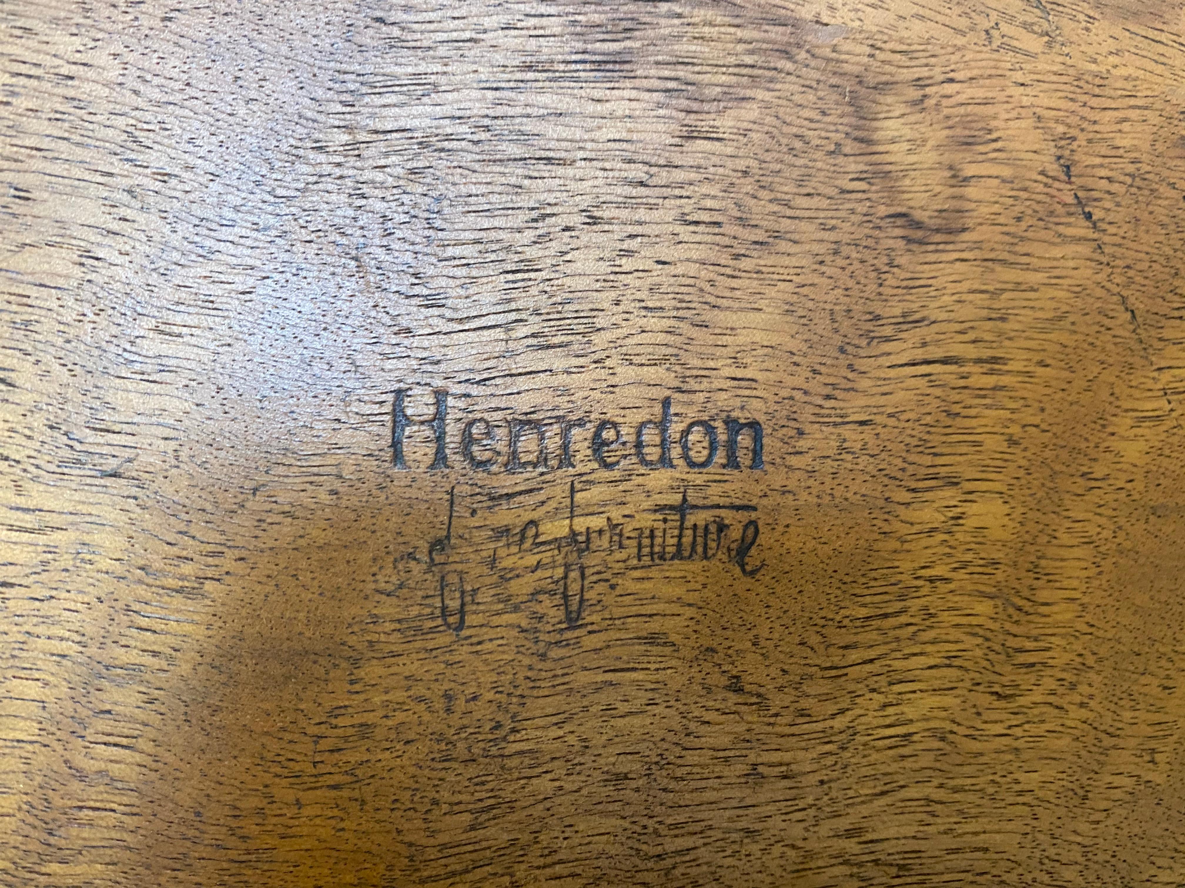 Large Scale Mid Century Round Walnut Coffee Table by Henredon, c.1960 2