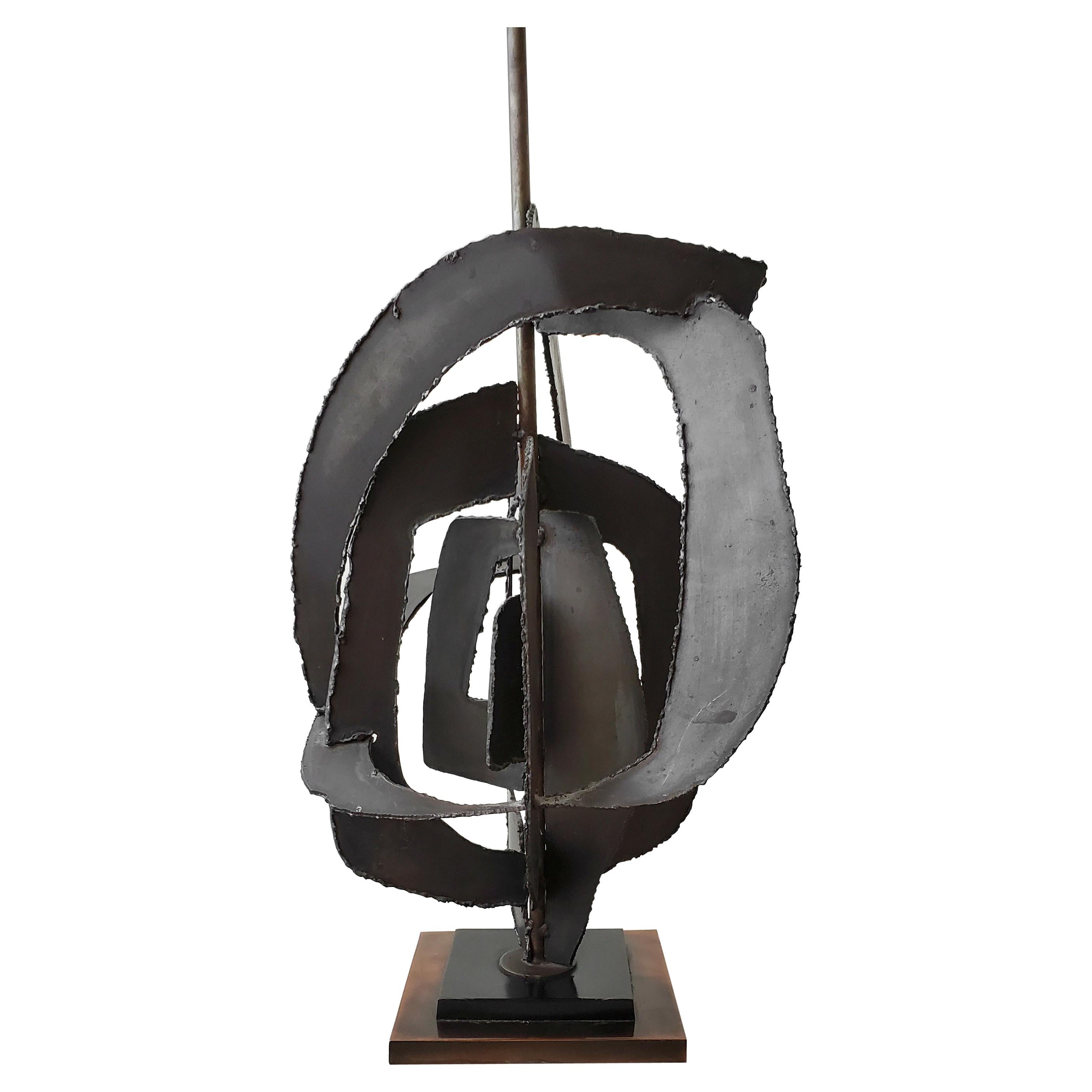 Large Scale Midcentury Sculptural Brutalist Lamp by Harry Balmer for Laurel