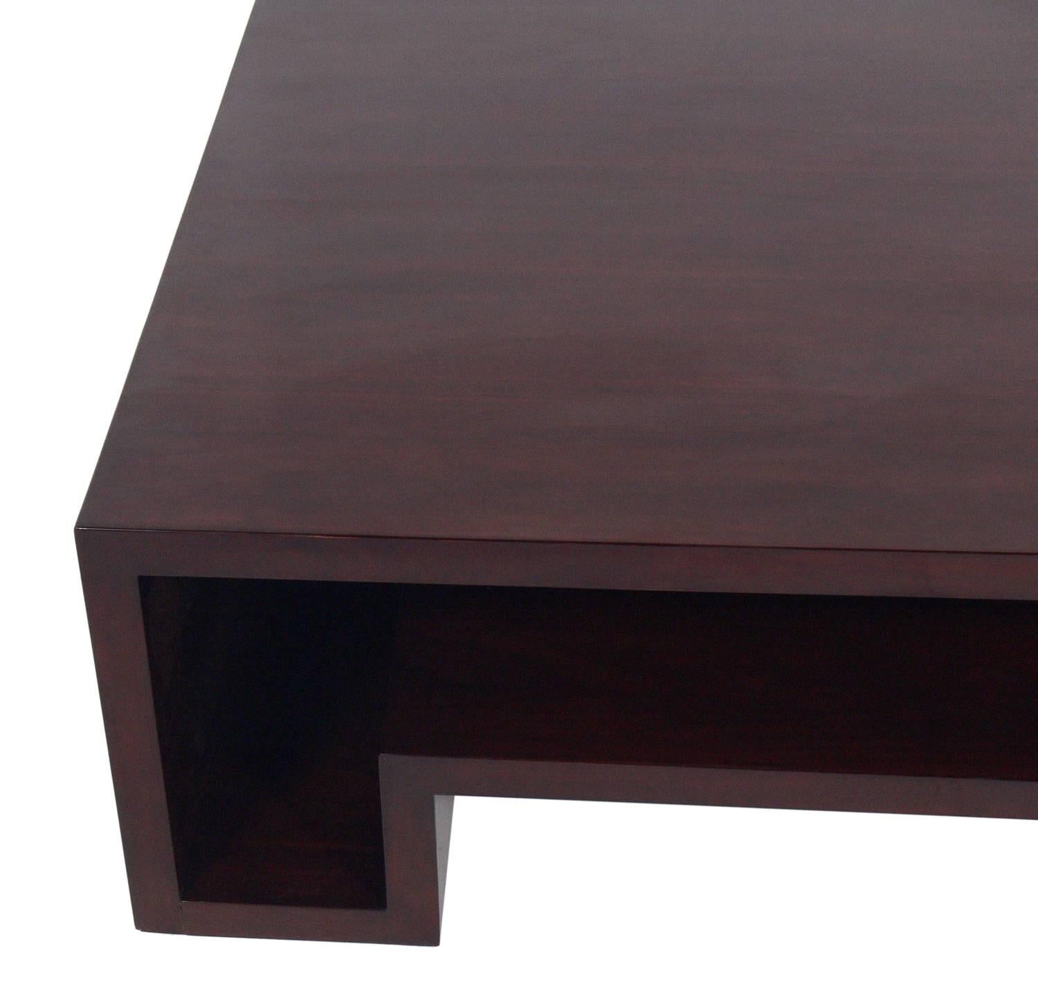 Lacquered Large-Scale Modern Coffee Table by Lorin Marsh