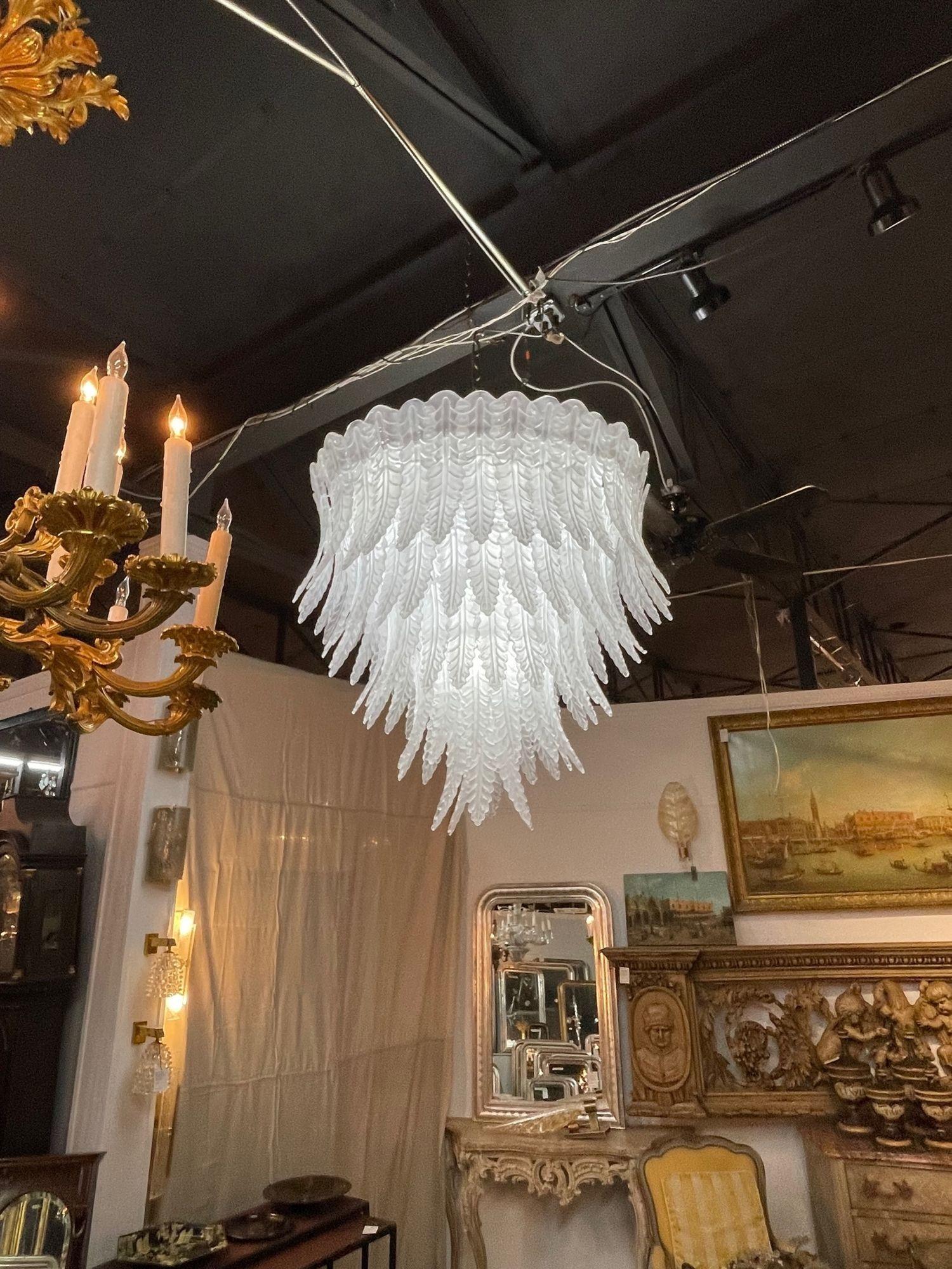 italien Lustre moderne en verre de Murano en forme de cascade à grande échelle en vente