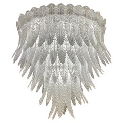 Lampadario moderno a cascata in vetro di Murano di grandi dimensioni