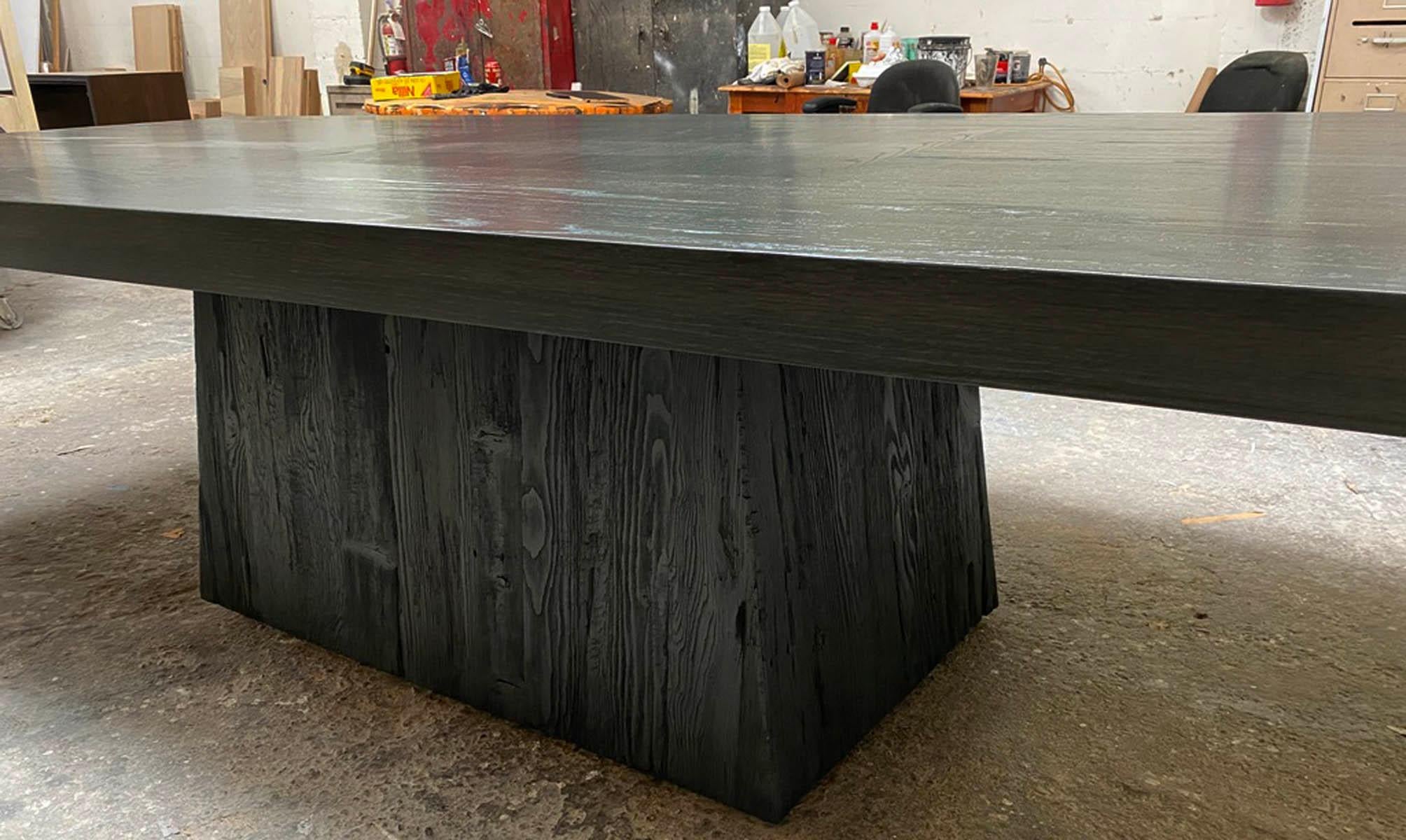 modern rustic dining table