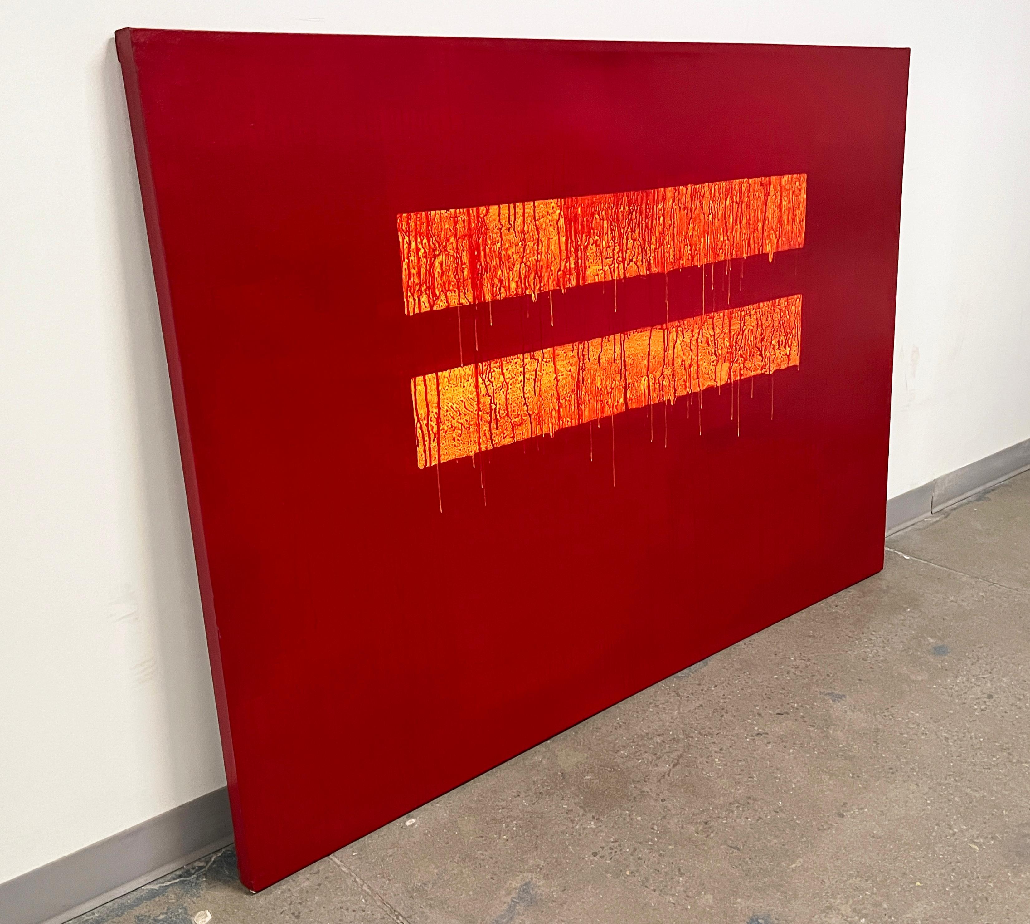 Großformatige modernistische Leinwand von Richard Alexander, ca. 1970 im Zustand „Gut“ im Angebot in Peabody, MA