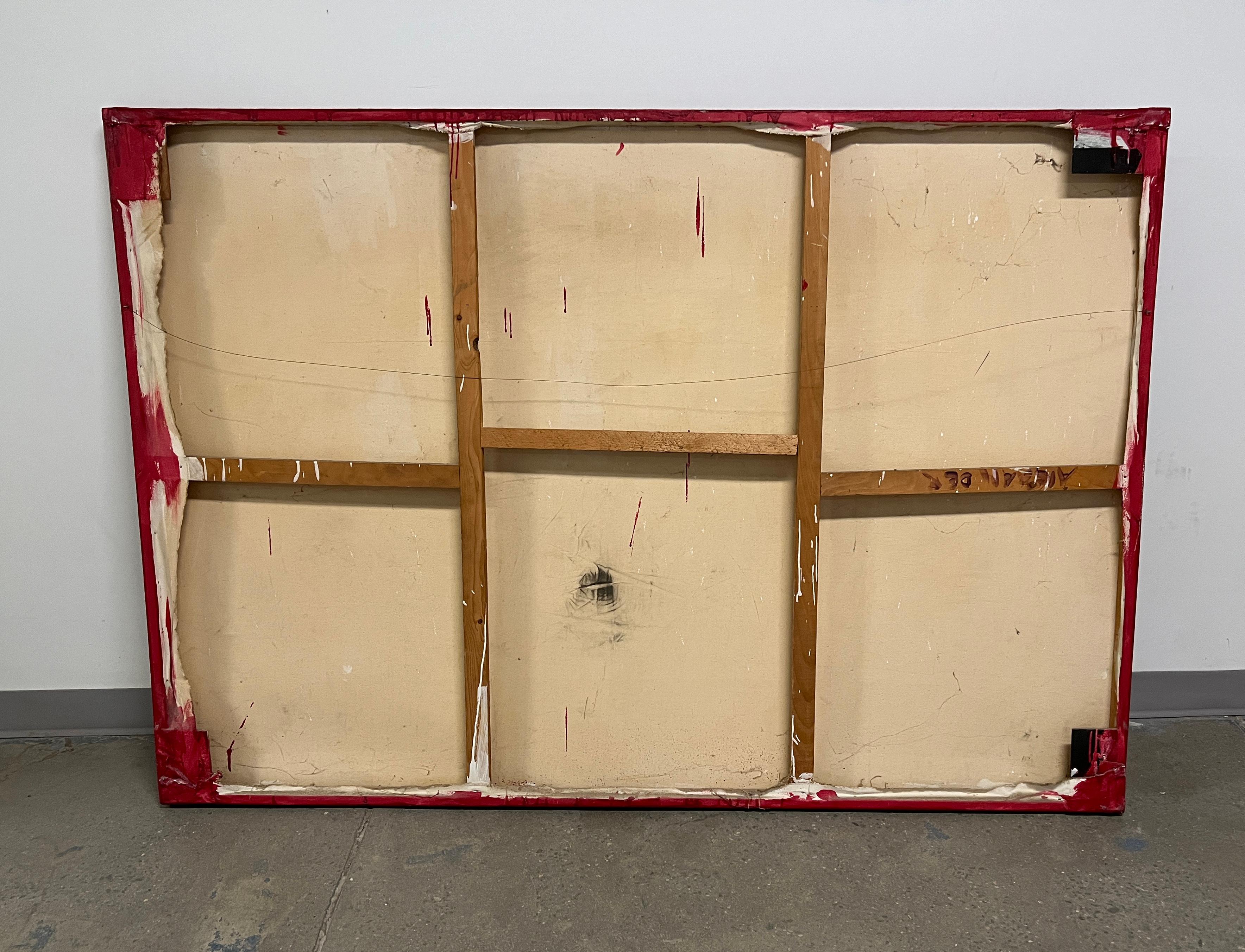 Großformatige modernistische Leinwand von Richard Alexander, ca. 1970 (Ende des 20. Jahrhunderts) im Angebot