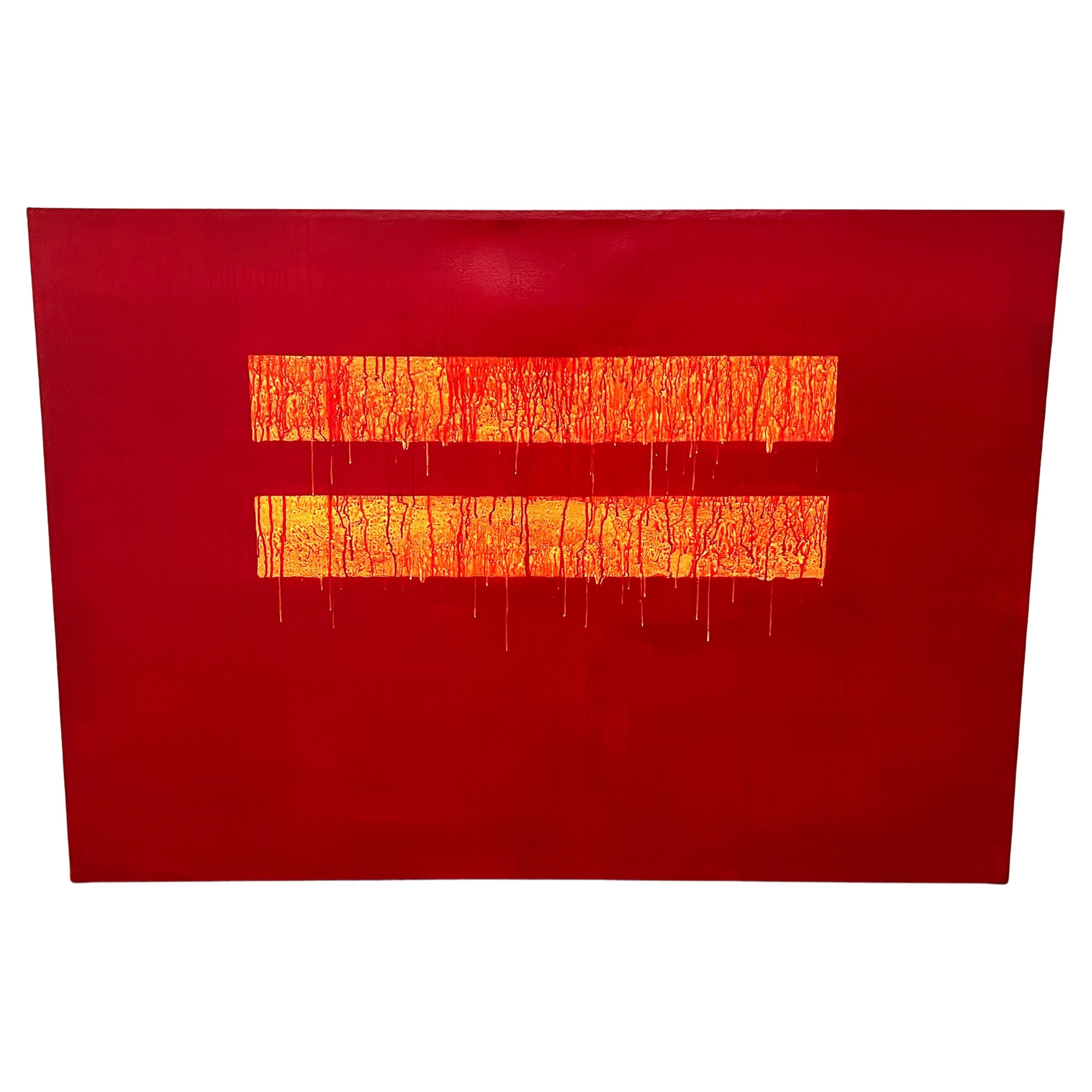 Large Scale Modernist Canvas by Richard Alexander, Ca. 1970