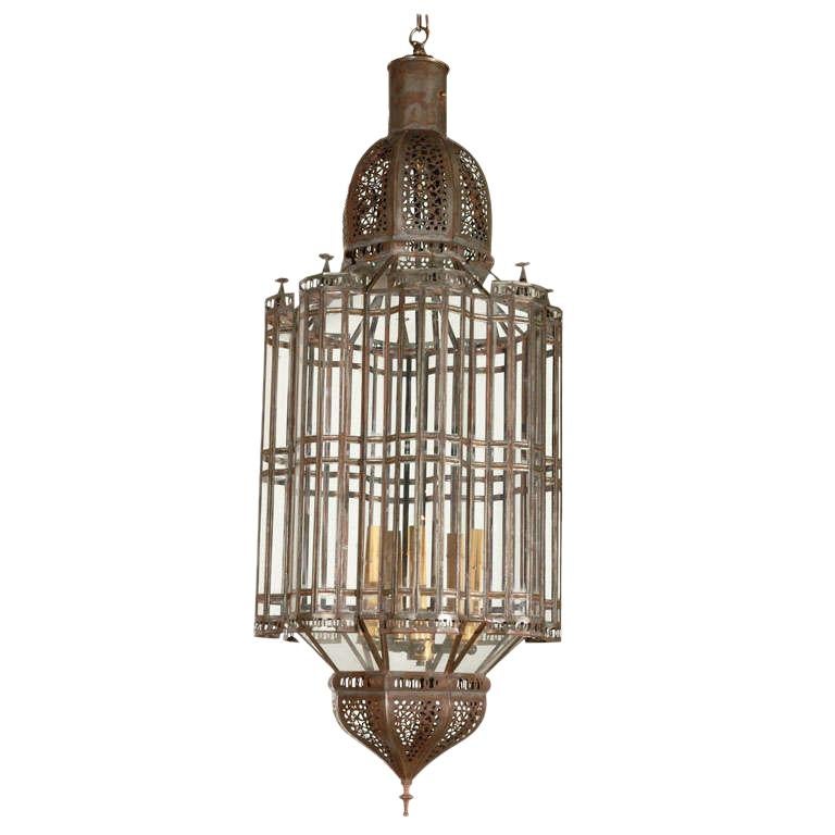 Large Scale Moroccan Malaga Pendant Chandelier, Clear Glass