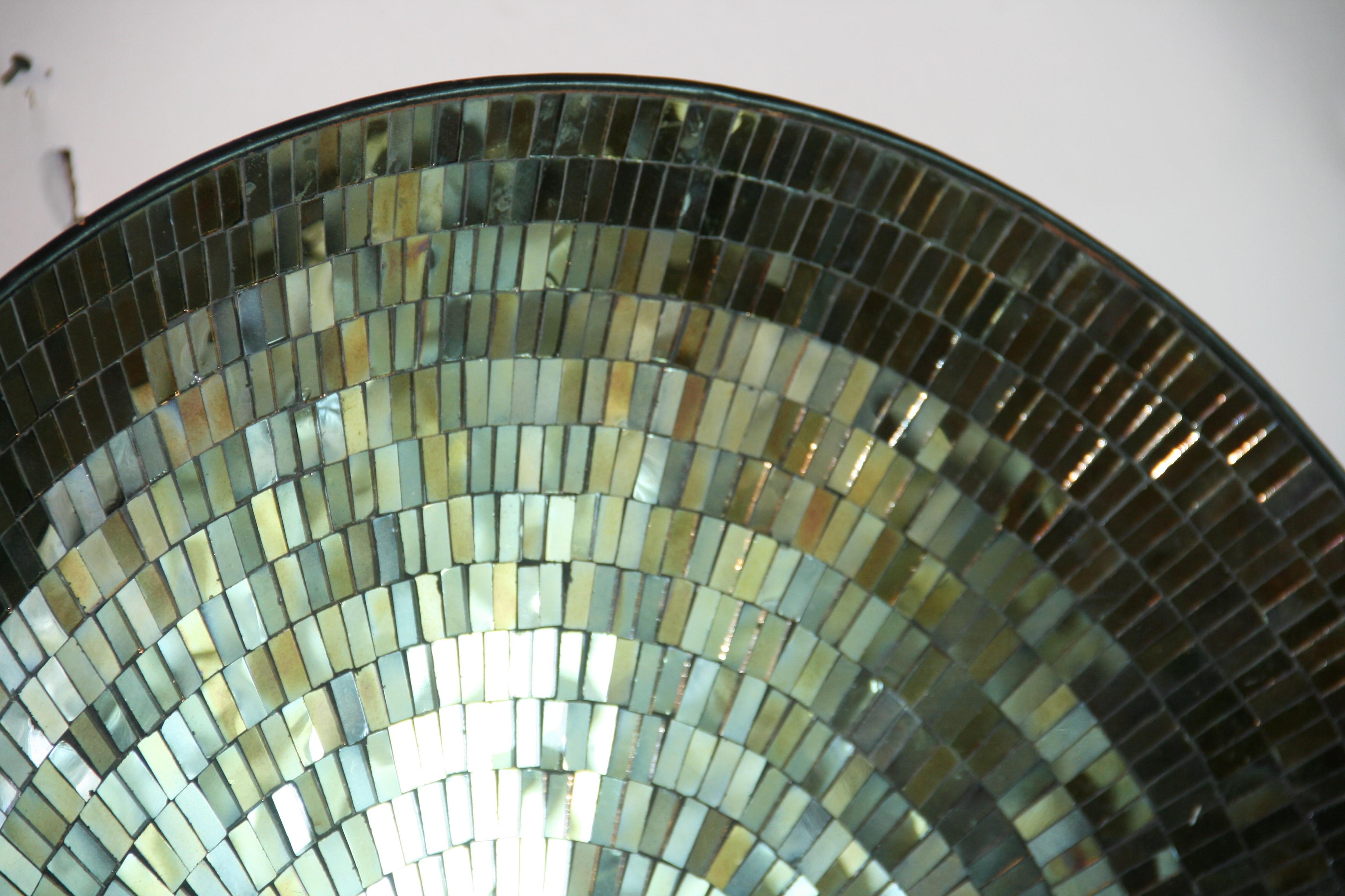 Large Scale Mounted Concave Micro Mosaic Mirror Sculpture 1