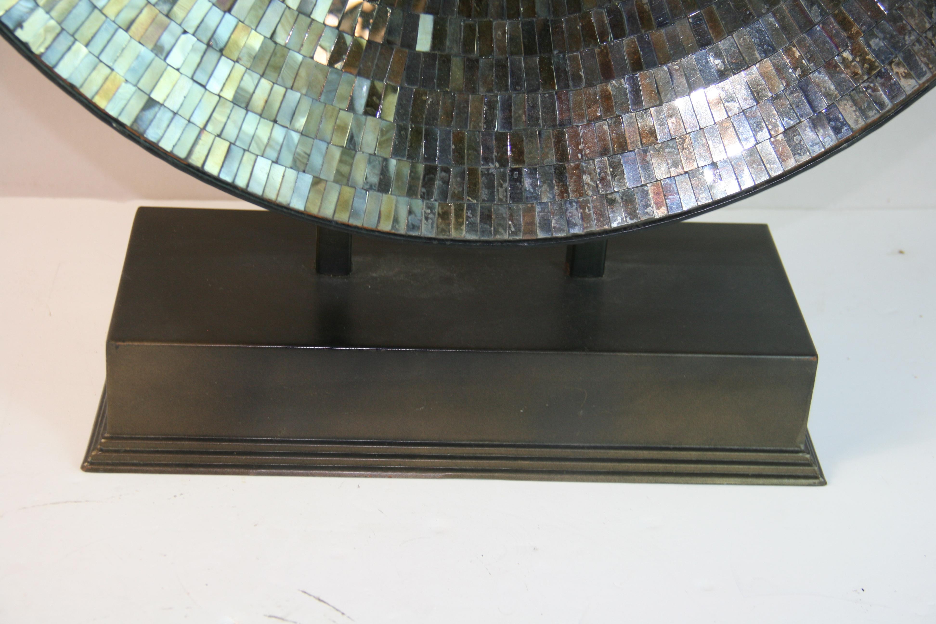 Large Scale Mounted Concave Micro Mosaic Mirror Sculpture 2