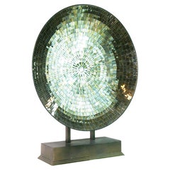 Large Scale Mounted Concave Micro Mosaic Mirror Sculpture