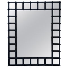 Large Scale Multi Panel Iron Mirror with Rosettes