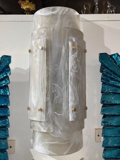 Large Scale Murano Glass and Brass Sconces