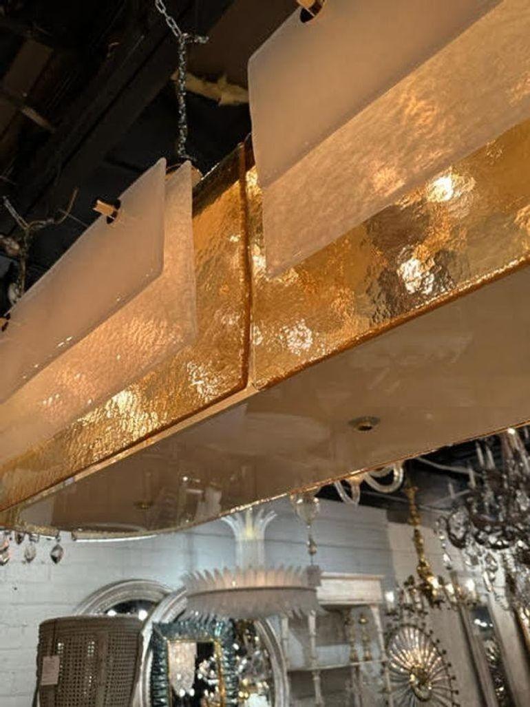 Fabulous large scale custom Murano glass oval chandelier for over an island. Featuring layers of glistening glass. Very impressive! Absolutely gorgeous!
23d x 72w x 32h