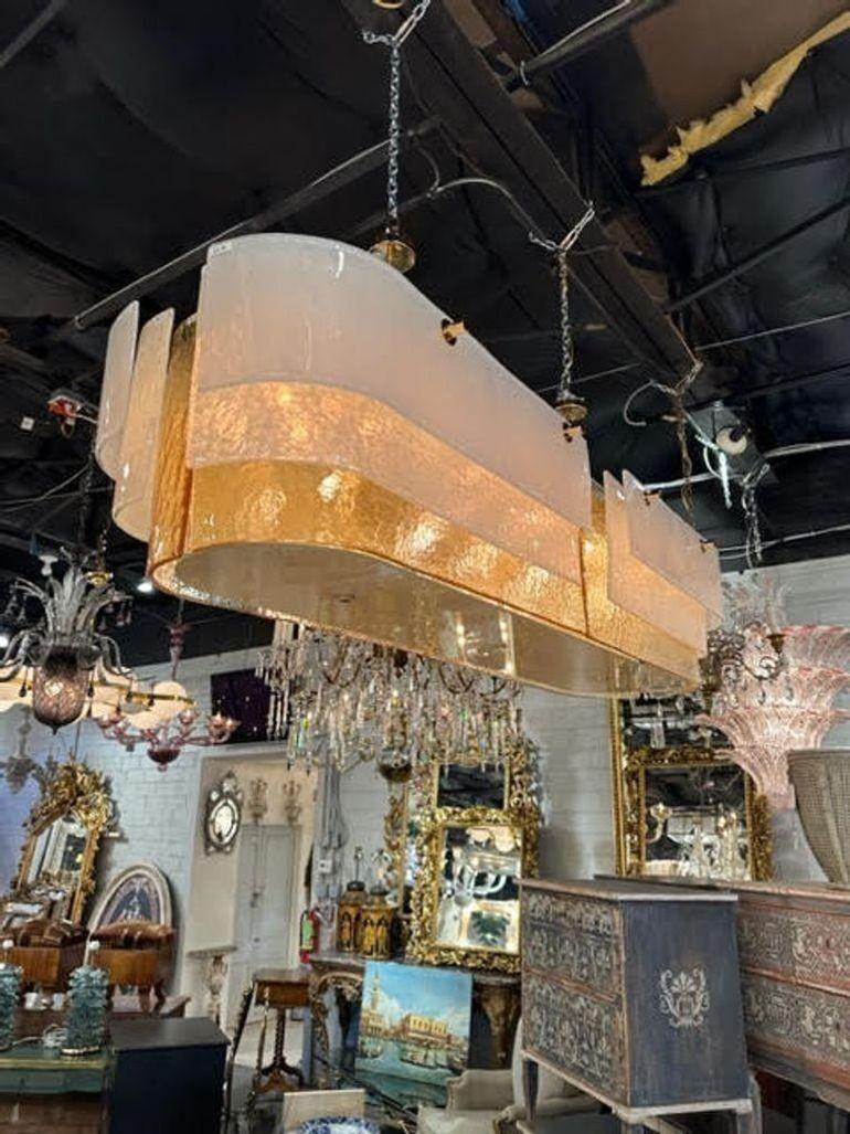 Contemporary Large Scale Murano Glass Chandelier