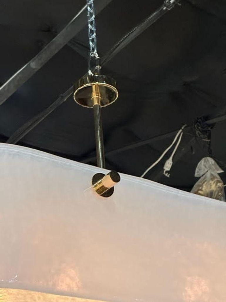 Brass Large Scale Murano Glass Chandelier