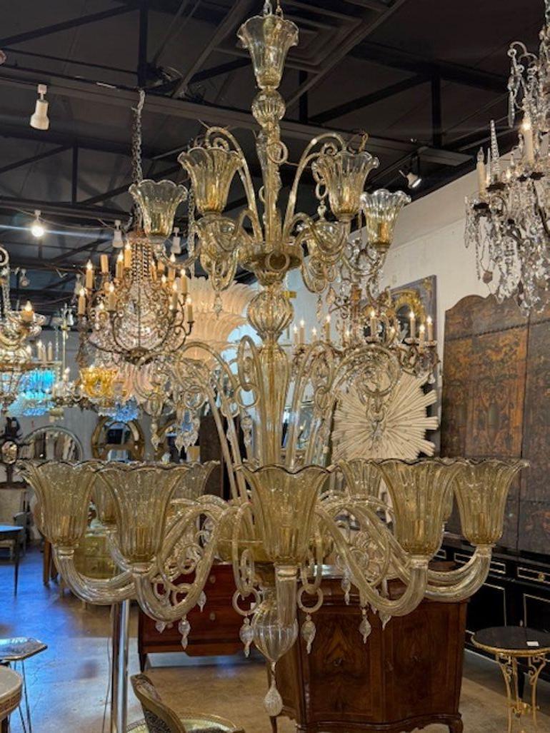 Large Scale Murano Glass Chandelier For Sale 1
