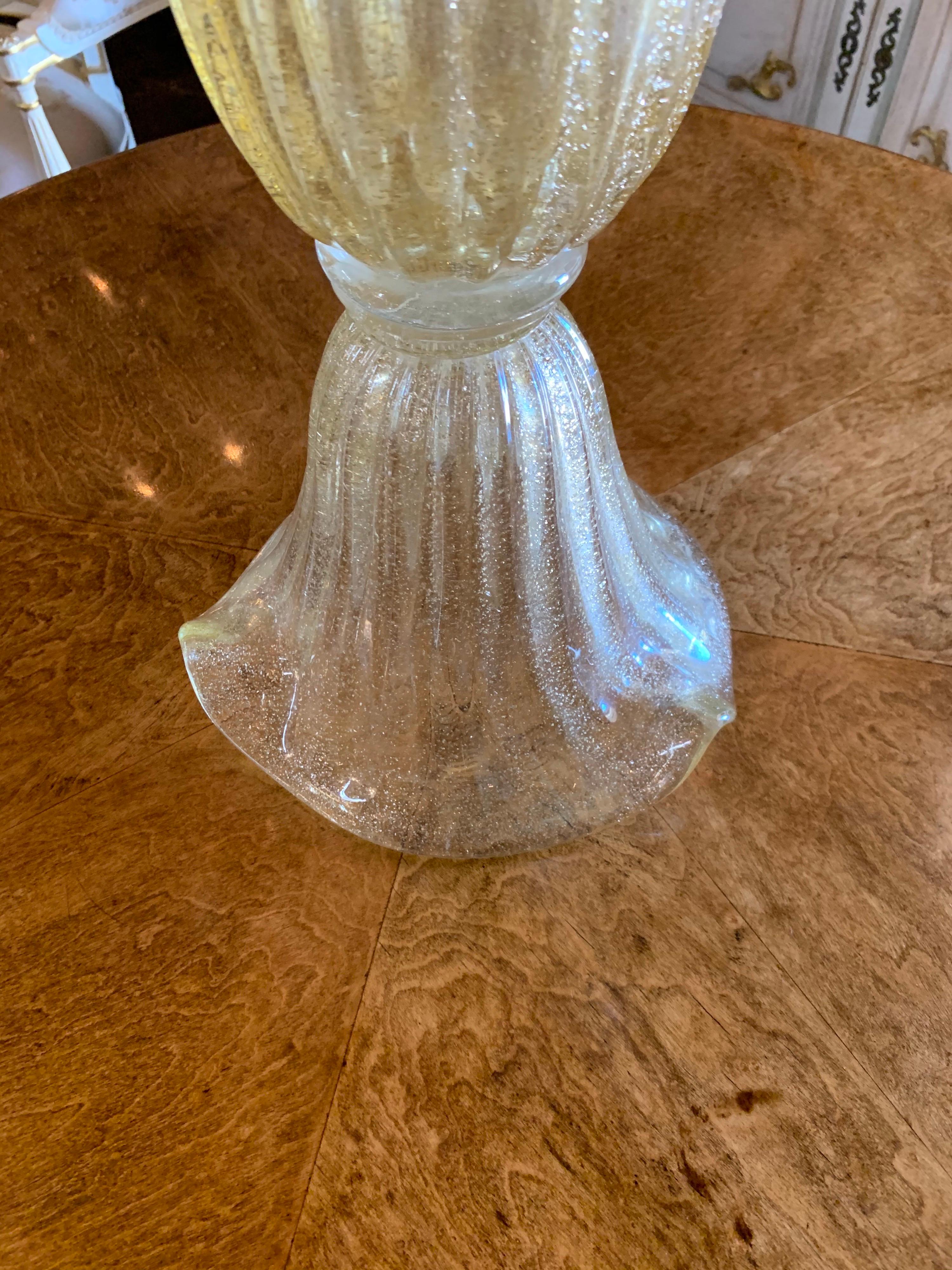 murano glass with gold flecks