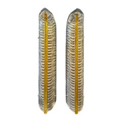 Large Scale Murano Glass Leaf Sconces