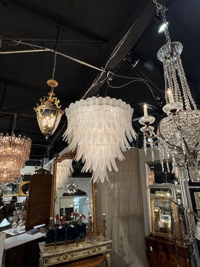 Large Scale Murano Waterfall Chandelier In Good Condition For Sale In Dallas, TX