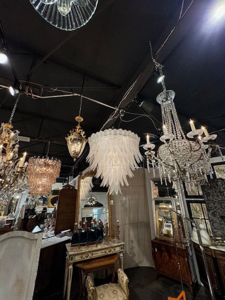 Large Scale Murano Waterfall Chandelier For Sale 1