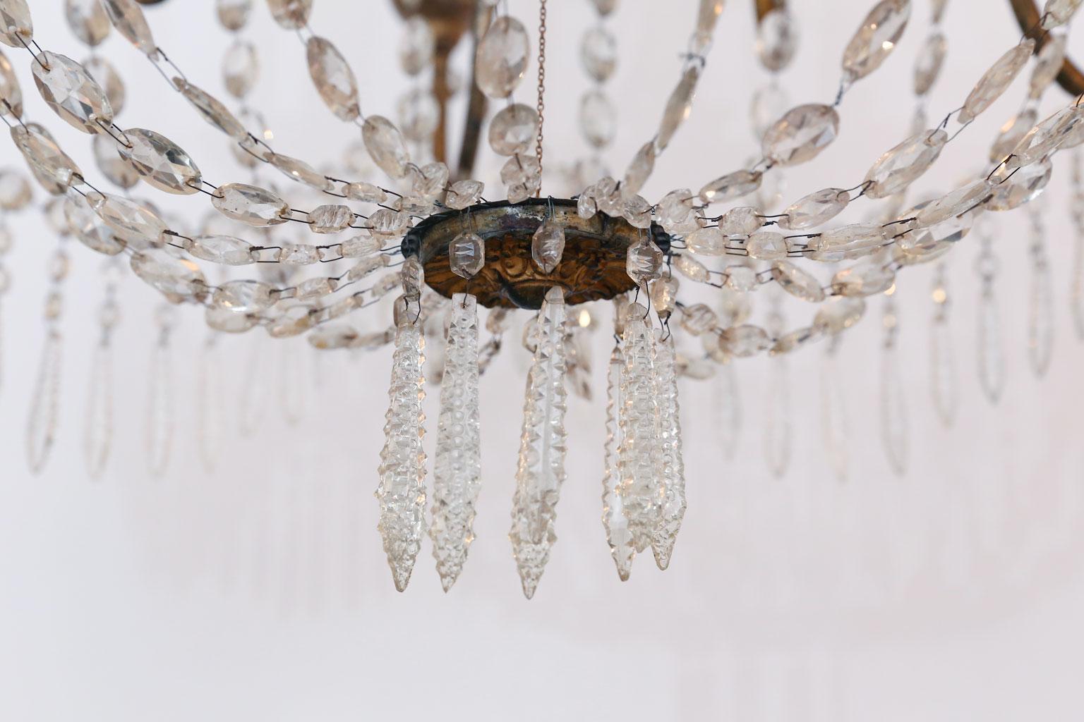 Gilt Large Scale Neoclassical Chandelier