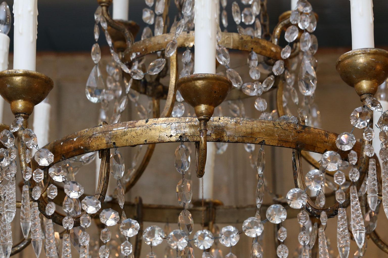 Large Scale Neoclassical Chandelier In Good Condition In Houston, TX