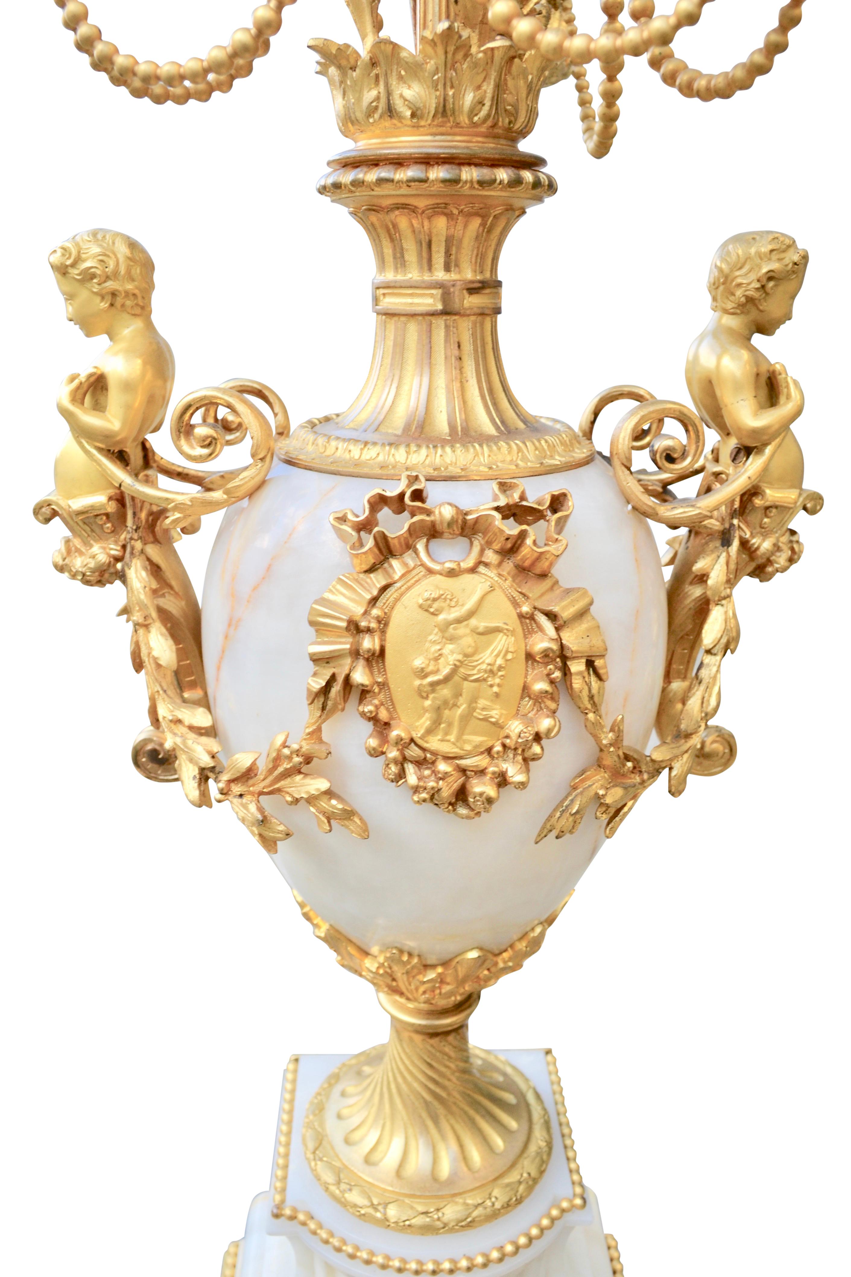 Palatial Scale Onyx and Gilt Bronze Napoleon III Candelabra For Sale 2