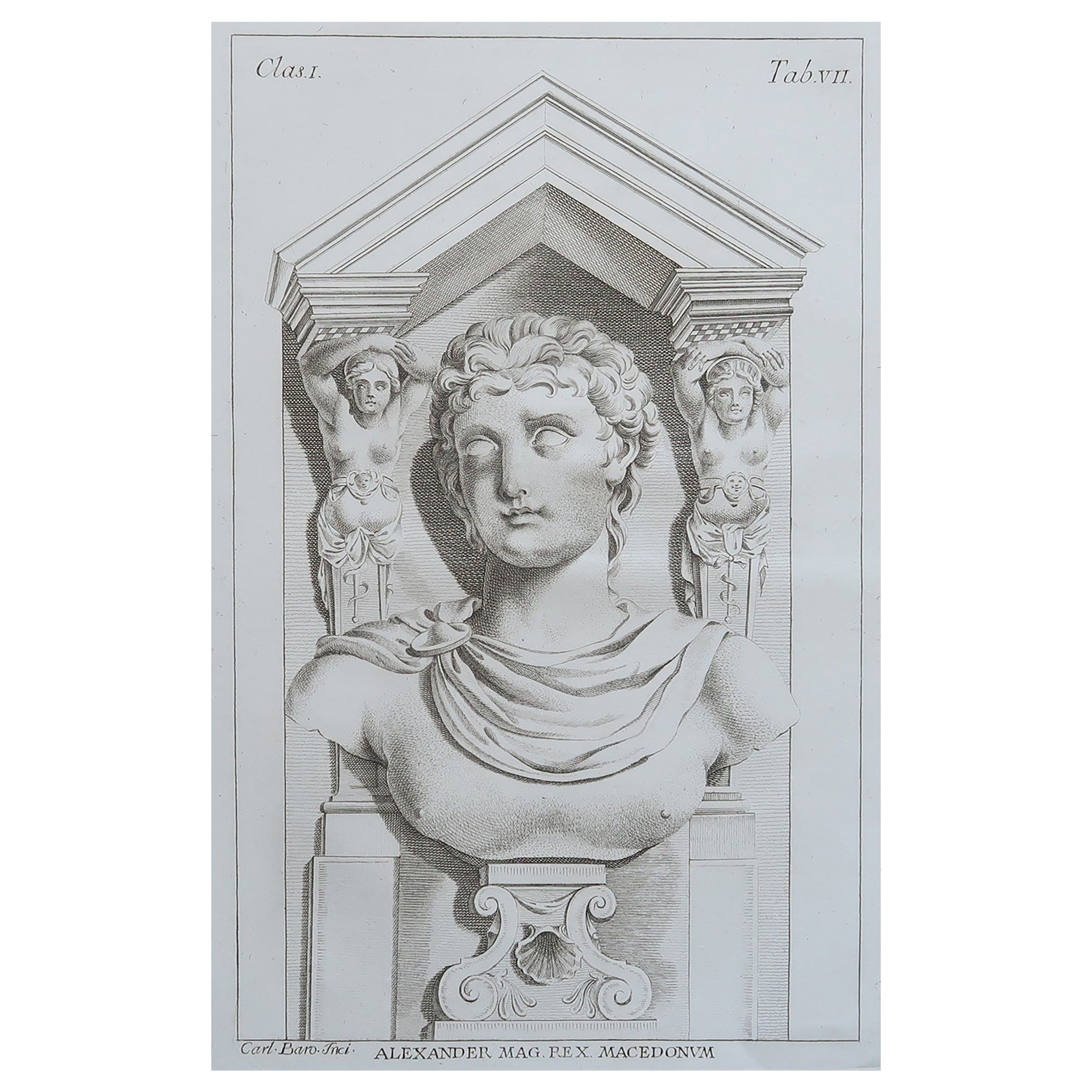 Großformatiger originaler antiker Grand Tour-Druck – Alexander der Große, 1776 im Angebot