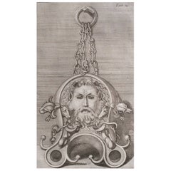 Large Scale Original Antique Grand Tour Print-Roman God, Neptune. Rome, 1776