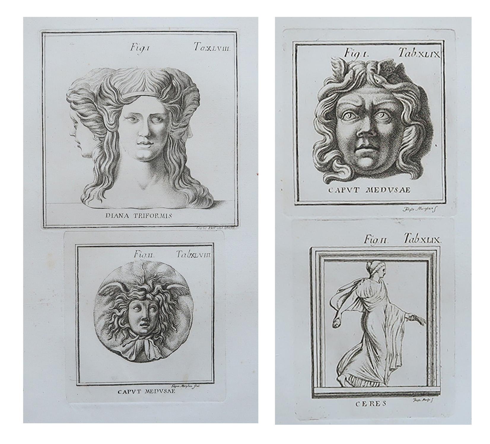 Wunderschöne Bilder von klassischen römischen Masken

Kupferstiche

Herausgegeben von Monaldini, Rom, 1776

Velinpapier guter Qualität

Kostenloser Versand





 