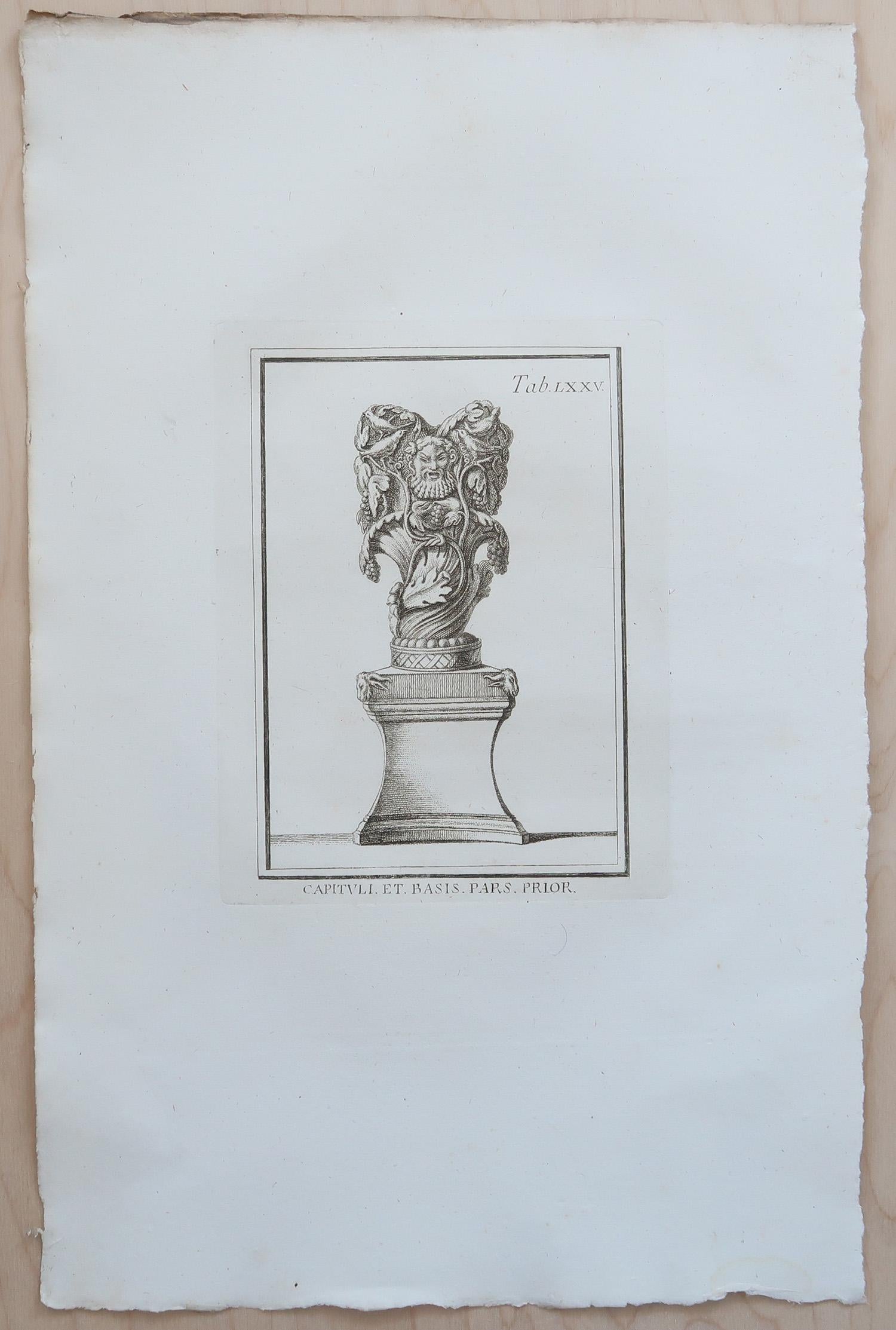 Originale antike Grand Tour-Drucke und Reliefschnitzereien in großem Maßstab. Rom, 1776 (Klassisch-römisch) im Angebot