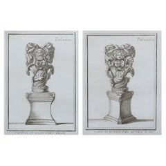 Large Scale Original Antique Grand Tour Prints-Relief Carvings. Rome, 1776