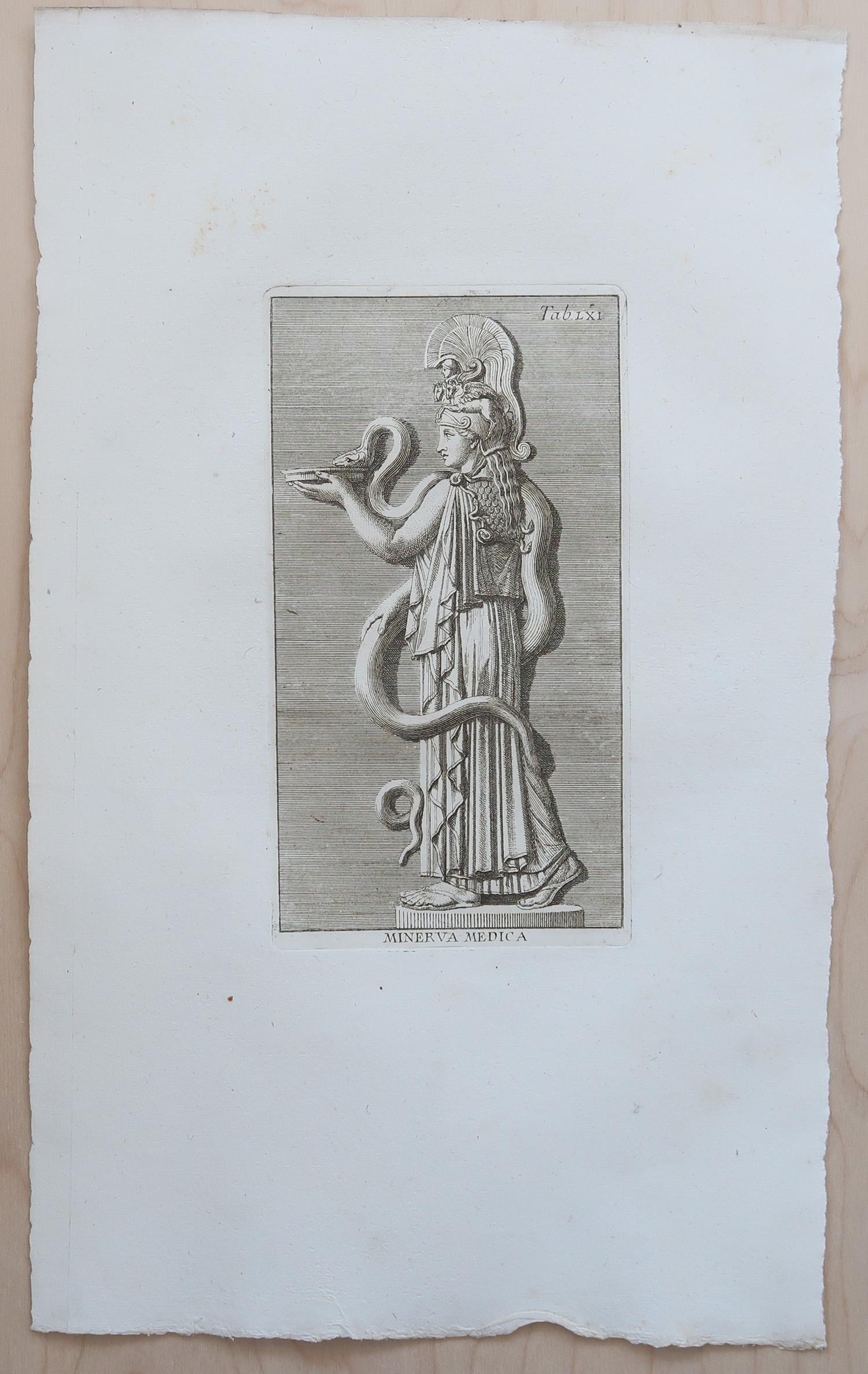 Originale antike Grand Tour-Druckgrafiken in großformatigem Maßstab – Statuen. Rom, 1776 (Klassisch-römisch) im Angebot