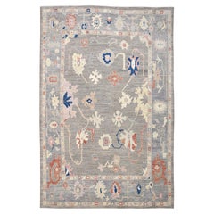 Large Scale Oushak Wool Rug 9'10''x14'10''
