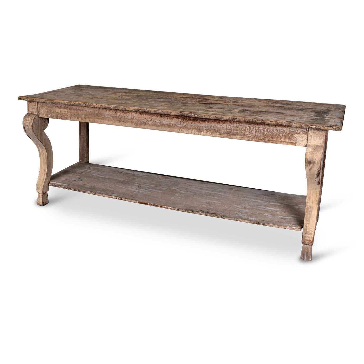 Wood Large-Scale Painted Console Table 1