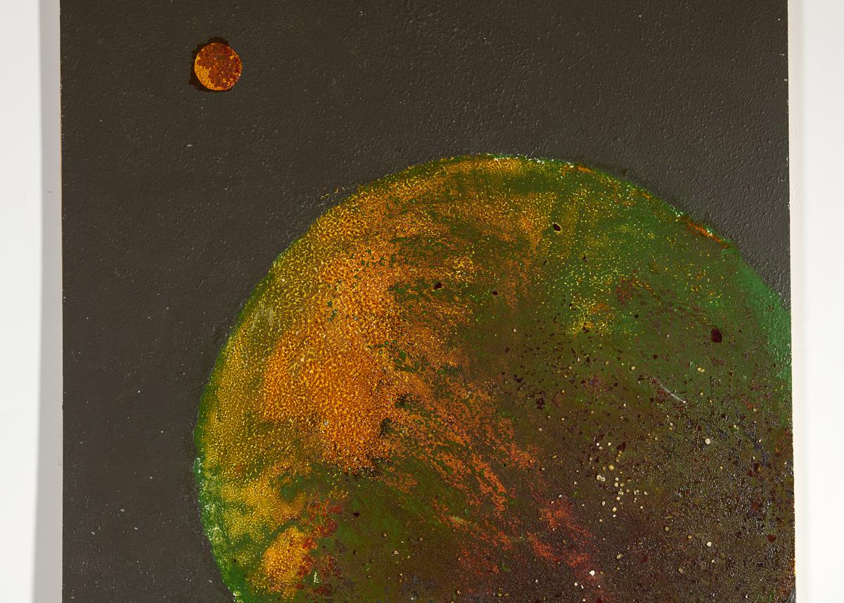 Américain Peinture à grande échelle d'une planète par Thierry Despont en vente