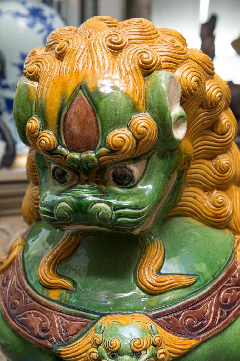 large resin foo dogs
