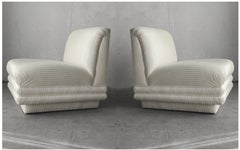 Large Scale Pair of Post Modern Slipper Chairs