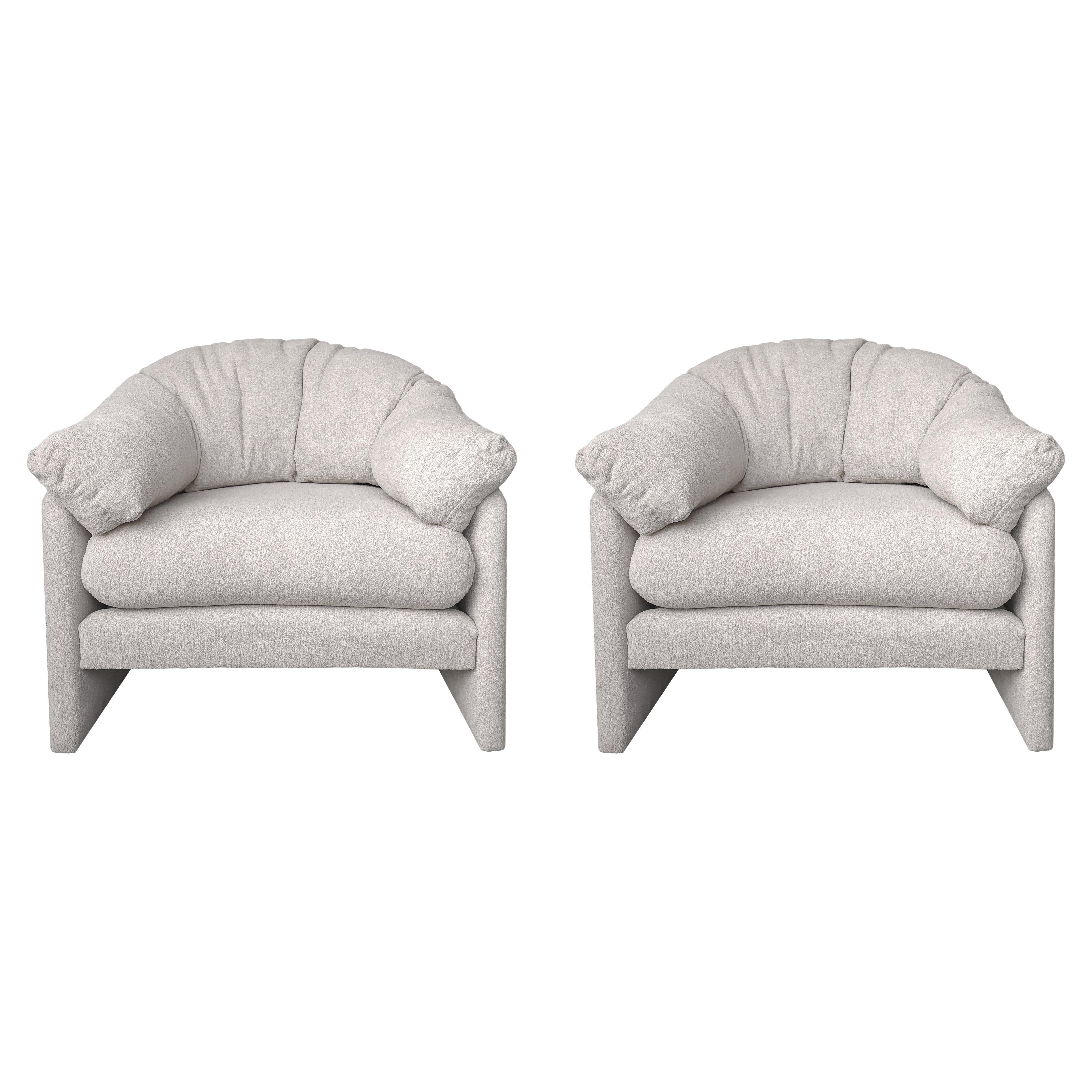 Pareja de Sillas de Barril de Bañera Vintage a Gran Escala en venta