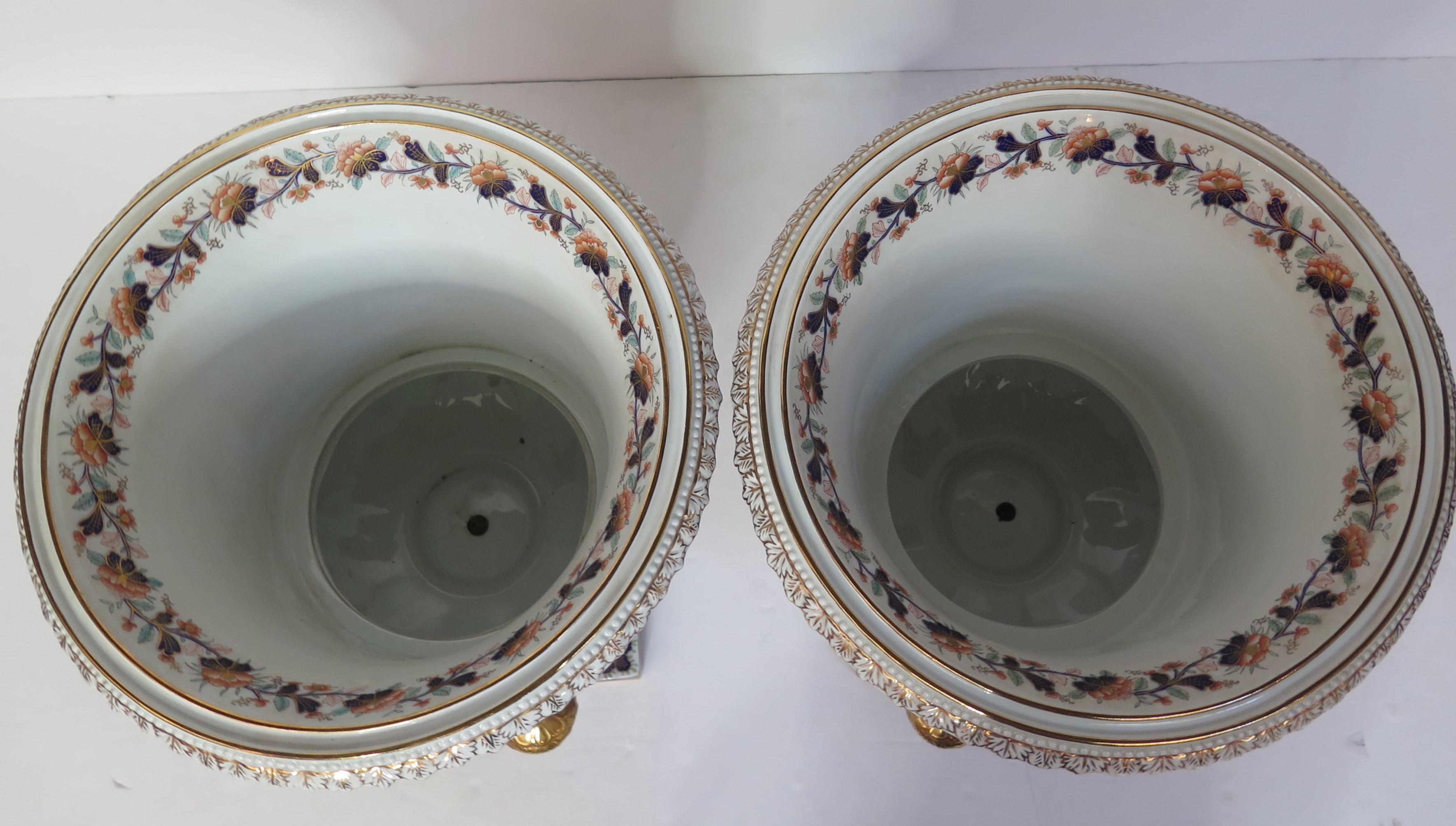 Large Scale Pair of Royal Crown Derby Style Campana Urns 6