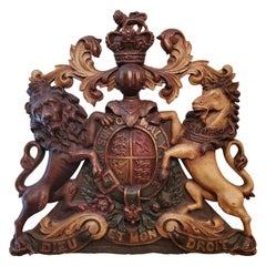 Large Scale Papier-Mache Heraldic Coat of Arms