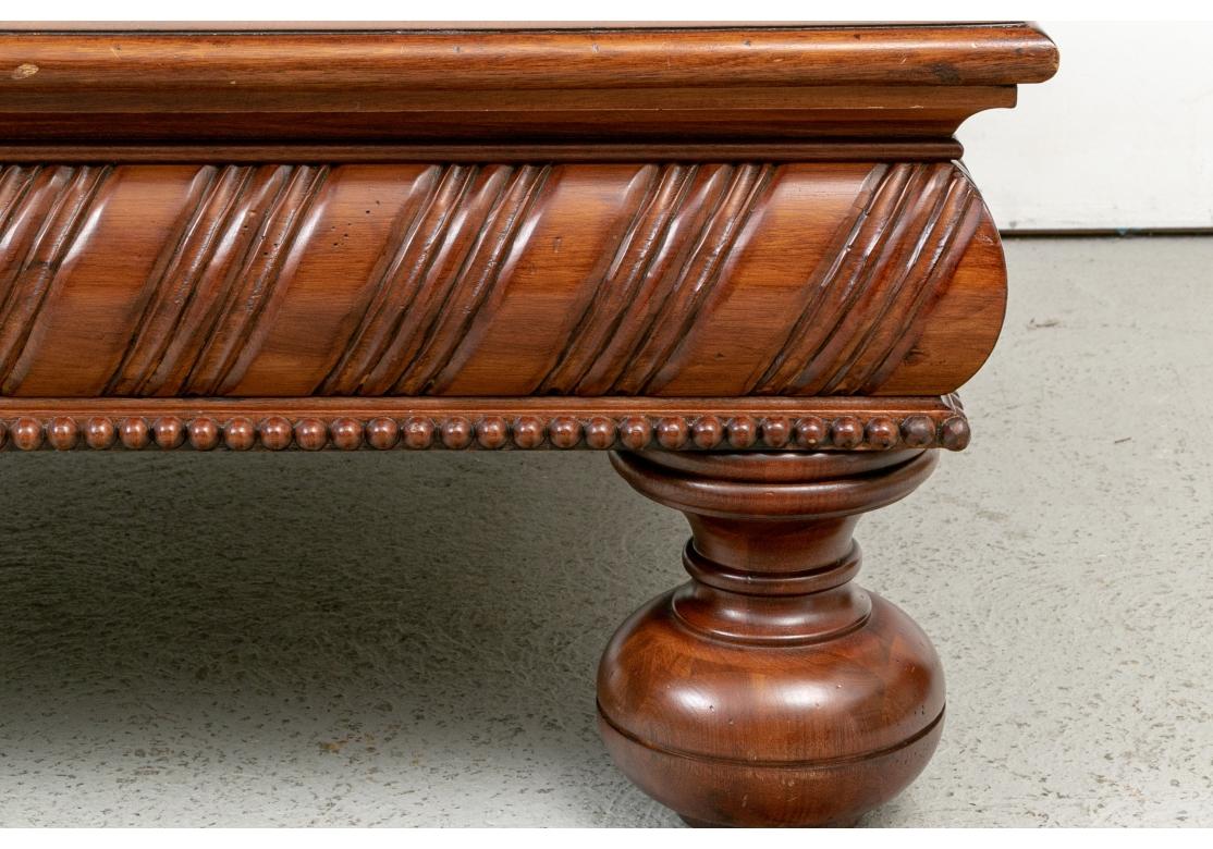 20th Century Large Scale Parquet Wood Low Table For Sale