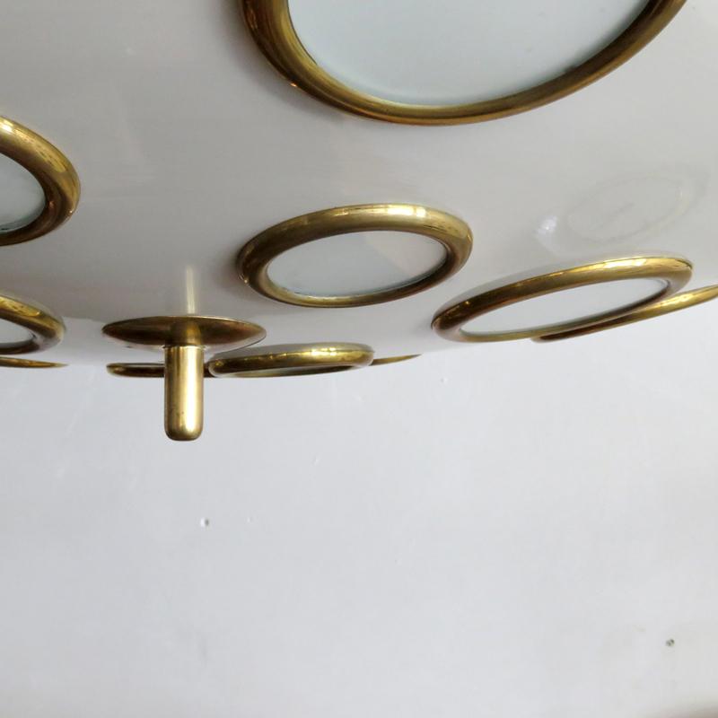 Large Scale Pendant Light by Lumen Milano, 1950 In Good Condition In Los Angeles, CA