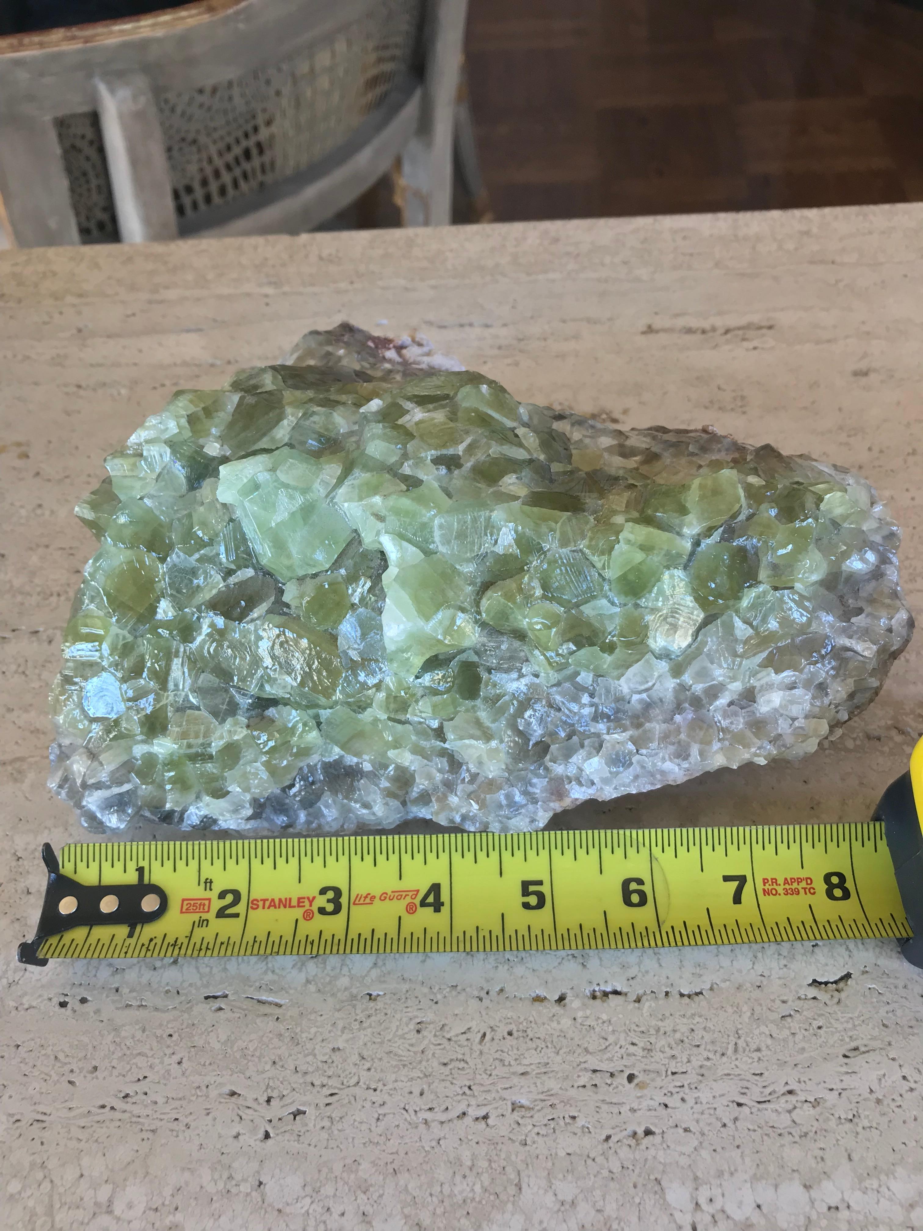 Large Scale Peridot Cluster In Good Condition In Larkspur, CA