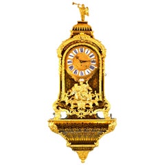 Large Scale Period Louis XIV Boulle Cartel Clock with Matching Plinth/Bracket