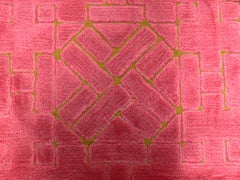 Large Scale Pink and Green Edward Fields Carpet