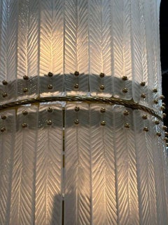 Large Scale "Plume" Art Deco Style Chandelier