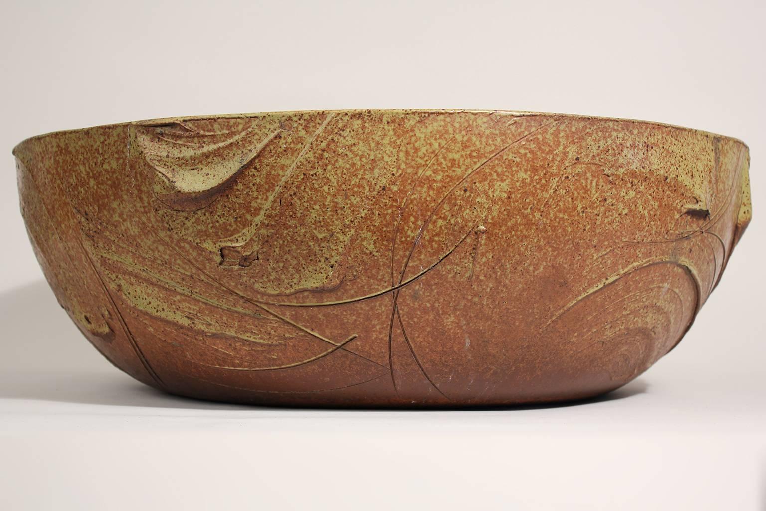 Mid-20th Century Large Scale Pro/Artisan Architectural Pottery Planter Sculpture by David Cressey