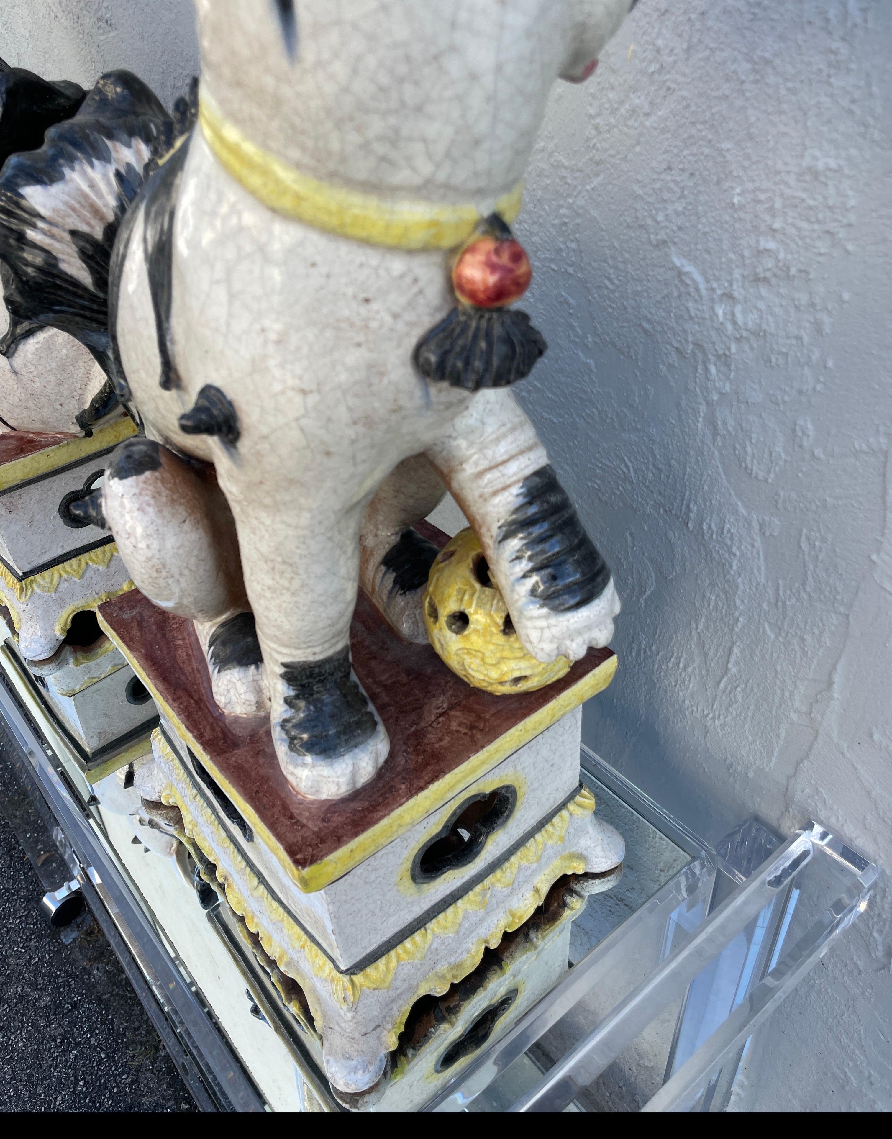 Large Scale Rare Italian Mid-Century Foo Dogs For Sale 10