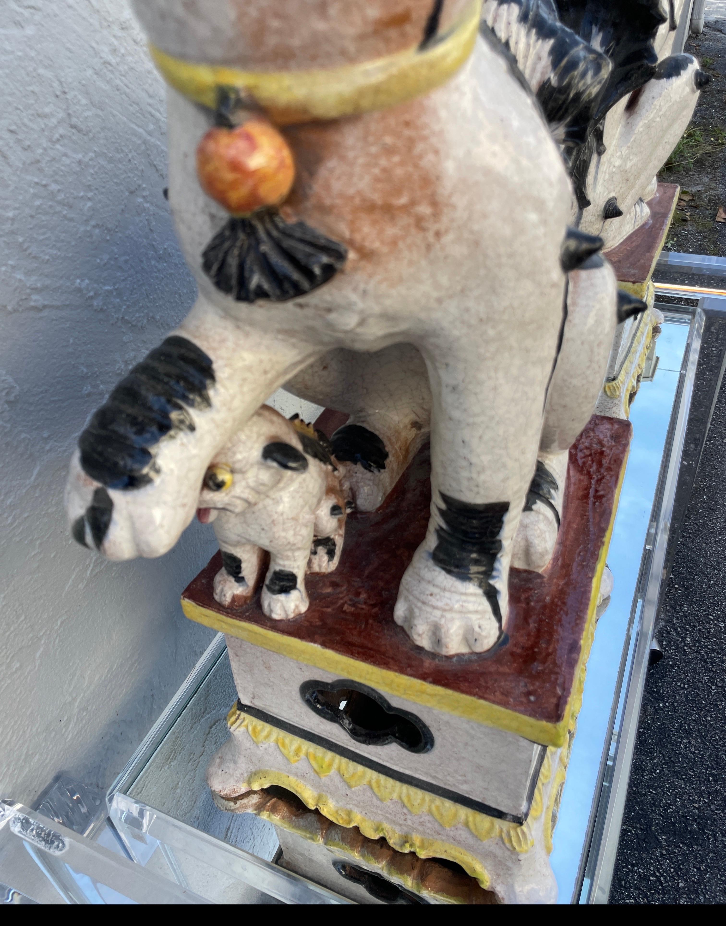 Large Scale Rare Italian Mid-Century Foo Dogs For Sale 11